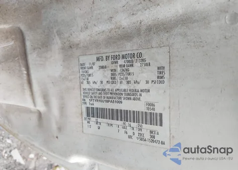 2008 Ford Ranger Sport/Xl/Xlt from USA, damaged, VIN 1FTYR10U18PA51009